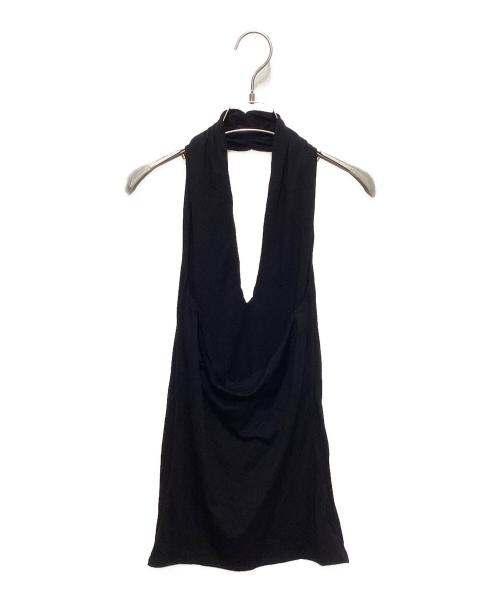 yo BIOTOP（ヨー ビオトープ）yo BIOTOP (ヨー ビオトープ) rayon bare halter neck ブラック サイズ:FREEの古着・服飾アイテム