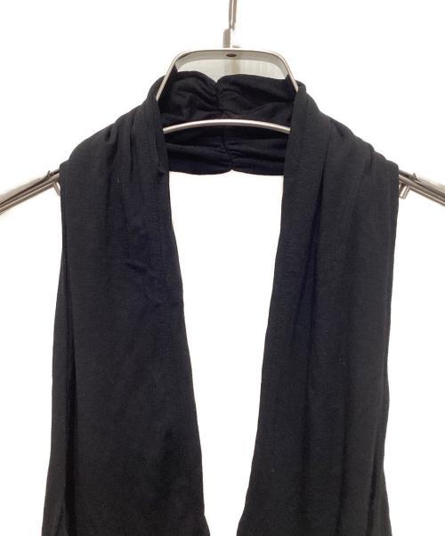 yo BIOTOP（ヨー ビオトープ）yo BIOTOP (ヨー ビオトープ) rayon bare halter neck ブラック サイズ:FREEの古着・服飾アイテム