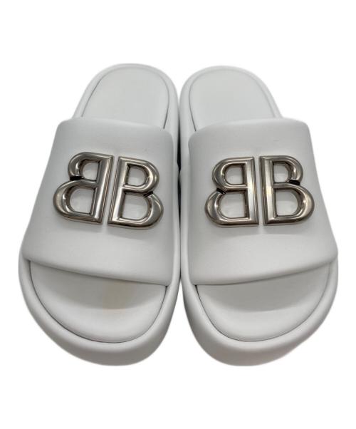 BALENCIAGA（バレンシアガ）BALENCIAGA (バレンシアガ) Rise 55 mm slides ホワイト サイズ:35の古着・服飾アイテム