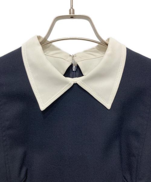 CELFORD（セルフォード）CELFORD (セルフォード) 襟付タイトワンピース ネイビー サイズ:36の古着・服飾アイテム