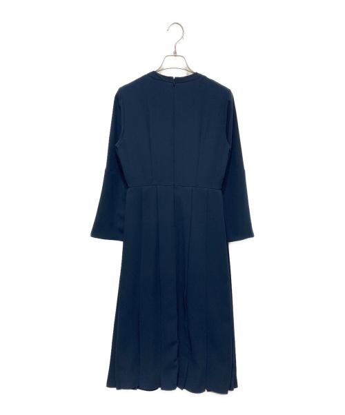 CELFORD（セルフォード）CELFORD (セルフォード) バックサテンプリーツワンピース ネイビー サイズ:36の古着・服飾アイテム