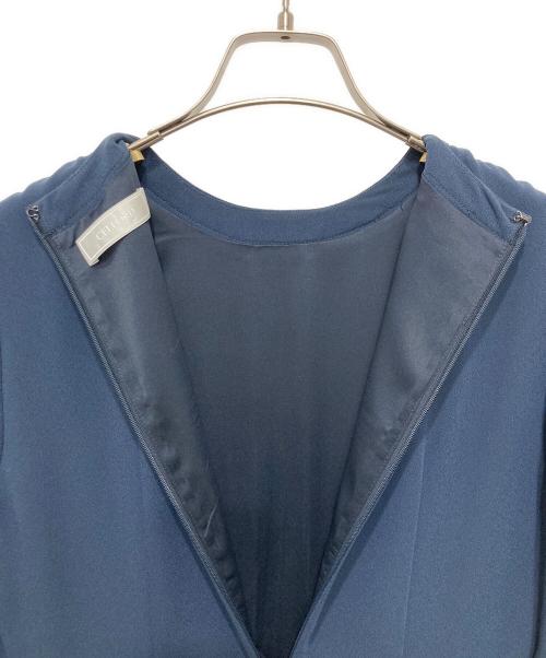 CELFORD（セルフォード）CELFORD (セルフォード) バックサテンプリーツワンピース ネイビー サイズ:36の古着・服飾アイテム