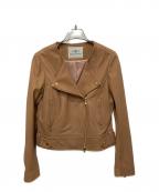 GRACE CONTINENTAL（グレースコンチネンタル）の古着「レザーライダースジャケット」｜ブラウン