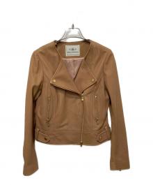 GRACE CONTINENTAL（グレースコンチネンタル）の古着「レザーライダースジャケット」｜ブラウン
