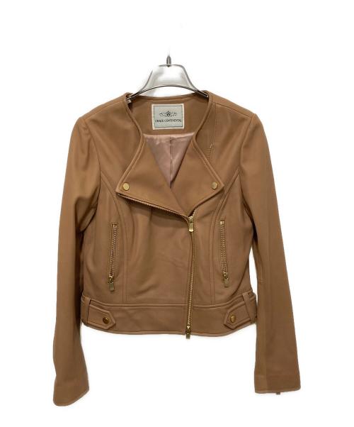 GRACE CONTINENTAL（（グレースコンチネンタル）GRACE CONTINENTAL (グレースコンチネンタル) レザーライダースジャケット ブラウン サイズ:36の古着・服飾アイテム
