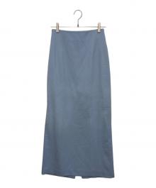 AURALEE（オーラリー）の古着「HARD TWIST WOOL DOBBY SKIRT」｜ブルー