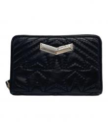 JIMMY CHOO（ジミーチュウ）の古着「二つ折り財布 スター刺繍」｜ブラック