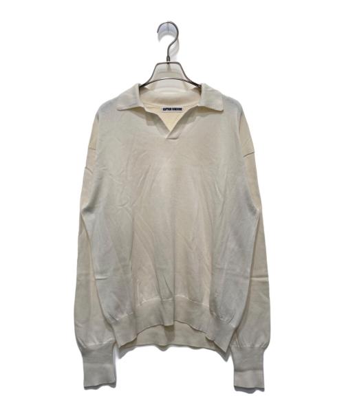 KAPTAIN SUNSHINE（キャプテンサンシャイン）KAPTAIN SUNSHINE (キャプテンサンシャイン) Cotton Knit Skipper Shirt アイボリー サイズ:38の古着・服飾アイテム