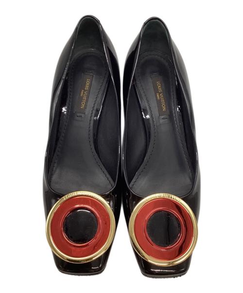 LOUIS VUITTON（ルイ ヴィトン）LOUIS VUITTON (ルイ ヴィトン) サークルビットエナメルパンプス ブラック サイズ:35の古着・服飾アイテム