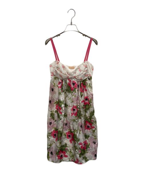 GALLIANO（ガリアーノ）GALLIANO (ガリアーノ) シルクキャミソールワンピース ホワイト サイズ:24/38の古着・服飾アイテム