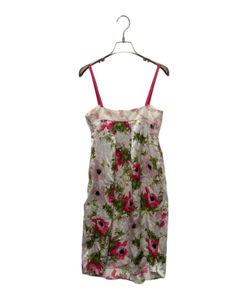 GALLIANO（ガリアーノ）GALLIANO (ガリアーノ) シルクキャミソールワンピース ホワイト サイズ:24/38の古着・服飾アイテム