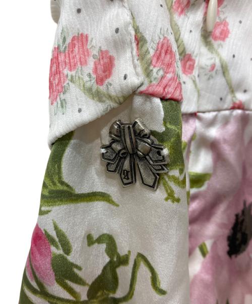 GALLIANO（ガリアーノ）GALLIANO (ガリアーノ) シルクキャミソールワンピース ホワイト サイズ:24/38の古着・服飾アイテム