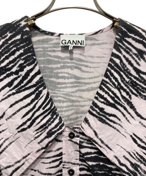 GANNI（ガニー）Ganni (ガニー) 総柄ブラウス ピンク サイズ:38の古着・服飾アイテム