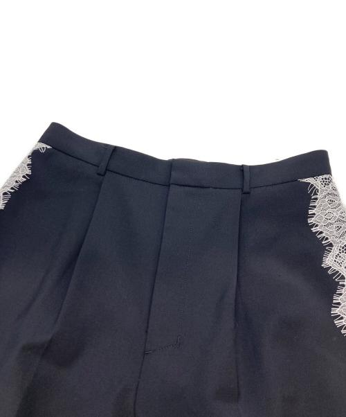 anuans（アニュアンス）anuans (アニュアンス) レーストリムタックパンツ ネイビー サイズ:2の古着・服飾アイテム