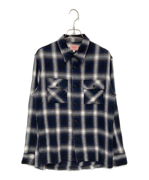 BIG MIKE（ビックマイク）BIG MIKE (ビックマイク) ライトフランネルネルシャツ ブラック サイズ:Ⅿの古着・服飾アイテム