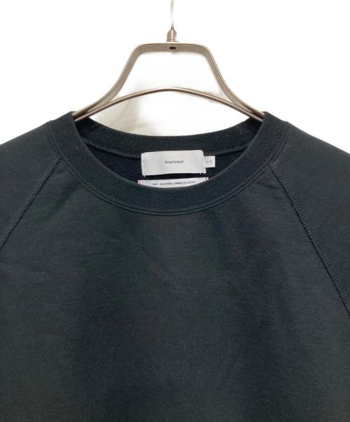 Graphpaper（グラフペーパー）Graphpaper (グラフペーパー) Ultra Compact Terry Crew Neck Sweater ブラック サイズ:Sの古着・服飾アイテム