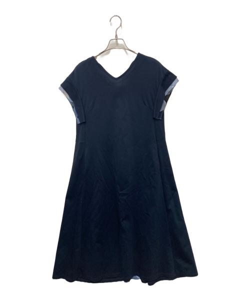 BLUE LABEL CRESTBRIDGE（ブルーレーベルクレストブリッジ）BLUE LABEL CRESTBRIDGE (ブルーレーベルクレストブリッジ) ノースリーブワンピース ネイビー サイズ:36の古着・服飾アイテム