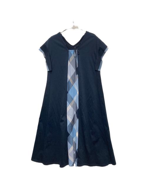 BLUE LABEL CRESTBRIDGE（ブルーレーベルクレストブリッジ）BLUE LABEL CRESTBRIDGE (ブルーレーベルクレストブリッジ) ノースリーブワンピース ネイビー サイズ:36の古着・服飾アイテム