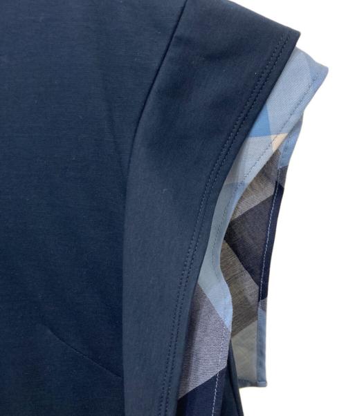 BLUE LABEL CRESTBRIDGE（ブルーレーベルクレストブリッジ）BLUE LABEL CRESTBRIDGE (ブルーレーベルクレストブリッジ) ノースリーブワンピース ネイビー サイズ:36の古着・服飾アイテム