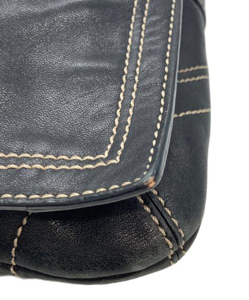 COACH（コーチ）COACH (コーチ) バックルレザーショルダーバッグ ブラックの古着・服飾アイテム