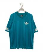 adidasアディダス）の古着「メッシュTシャツ」｜ブルー
