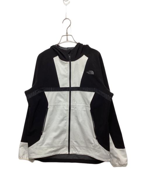 THE NORTH FACE（ザ ノース フェイス）THE NORTH FACE (ザ ノース フェイス) ストレッチ レインジャケット ホワイト×ブラック サイズ:Lの古着・服飾アイテム