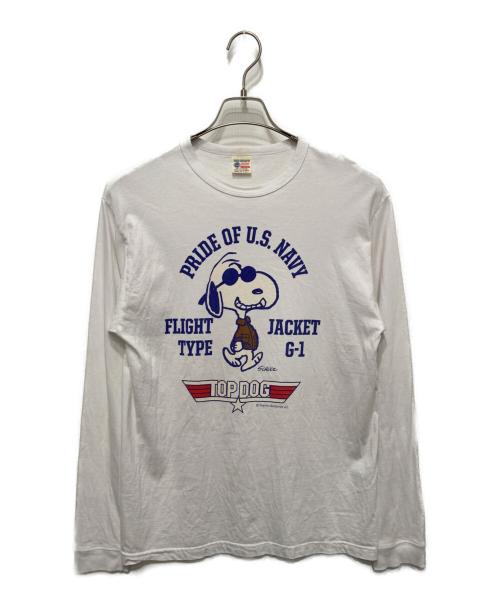 BUZZ RICKSON'S（バズリクソンズ）Buzz Rickson's (バズリクソンズ) プリントカットソー ホワイト サイズ:Ⅼの古着・服飾アイテム