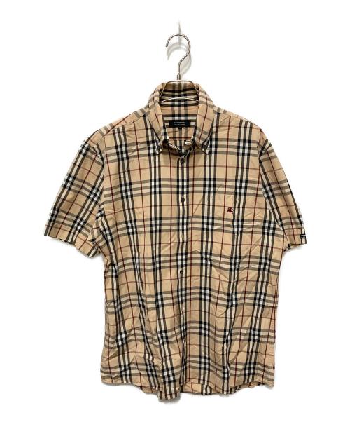 BURBERRY BLACK LABEL（バーバリーブラックレーベル）BURBERRY BLACK LABEL (バーバリーブラックレーベル) ノヴァチェック半袖シャツ ベージュ サイズ:3の古着・服飾アイテム