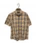 BURBERRY BLACK LABEL（バーバリーブラックレーベル）の古着「ノヴァチェック半袖シャツ」｜ベージュ