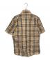 BURBERRY BLACK LABEL (バーバリーブラックレーベル) ノヴァチェック半袖シャツ ベージュ サイズ:3：8000円