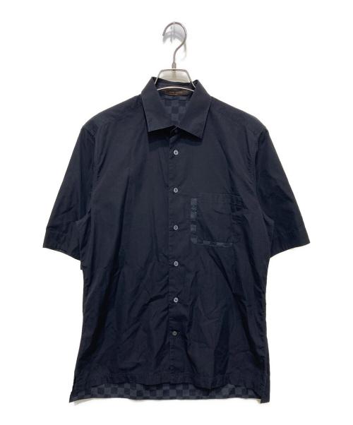 LOUIS VUITTON（ルイ ヴィトン）LOUIS VUITTON (ルイ ヴィトン) ダミエポケットショートスリーブシャツ ブラック サイズ:Mの古着・服飾アイテム