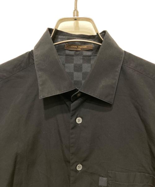LOUIS VUITTON（ルイ ヴィトン）LOUIS VUITTON (ルイ ヴィトン) ダミエポケットショートスリーブシャツ ブラック サイズ:Mの古着・服飾アイテム