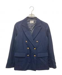 Demi-Luxe Beams（デミルクス ビームス）の古着「ドライギャバジン６ボタン ダブルジャケット」｜ネイビー