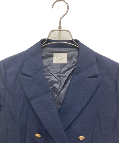 Demi-Luxe Beams（デミルクス ビームス）Demi-Luxe BEAMS (デミルクス ビームス) ドライギャバジン６ボタン ダブルジャケット ネイビー サイズ:38の古着・服飾アイテム