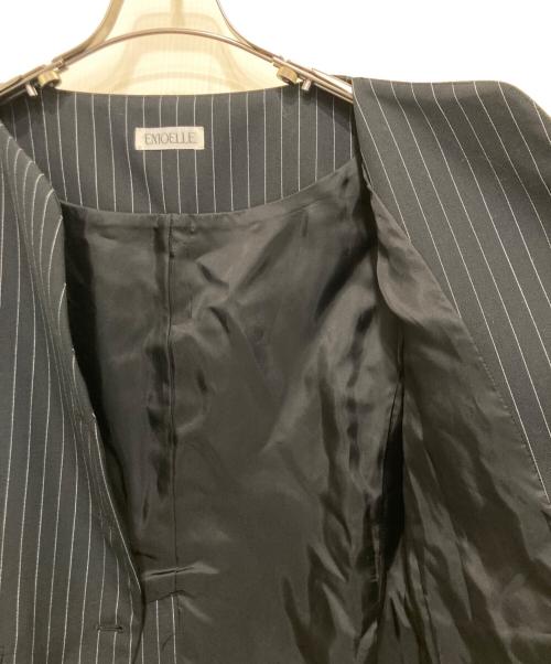 EMOELLE（エモエレ）EMOELLE (エモエレ) スリットネックハーフスリーブジャケット ブラック サイズ:FREEの古着・服飾アイテム