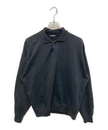 AURALEE（オーラリー）の古着「PIMA LIGHT SWEAT POLO」｜ブラック