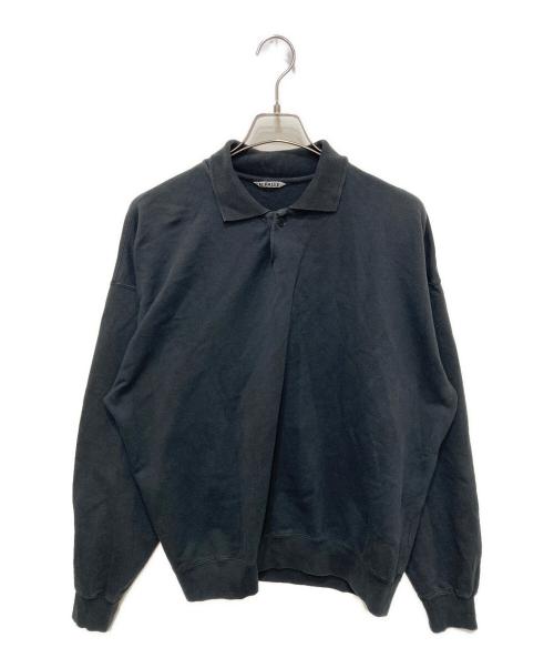 AURALEE（オーラリー）AURALEE (オーラリー) PIMA LIGHT SWEAT POLO ブラック サイズ:4の古着・服飾アイテム