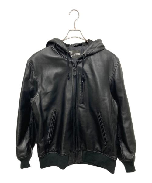 AVIREX（アヴィレックス）AVIREX (アヴィレックス) コンフォータブル レザー パーカー マーク2 ブラック サイズ:XLの古着・服飾アイテム