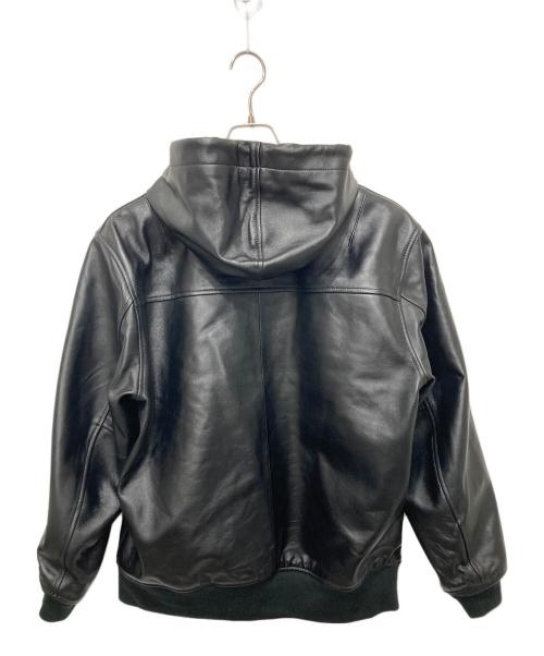 AVIREX（アヴィレックス）AVIREX (アヴィレックス) コンフォータブル レザー パーカー マーク2 ブラック サイズ:XLの古着・服飾アイテム