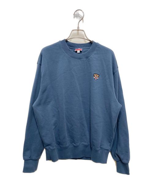 KENZO（ケンゾー）KENZO (ケンゾー) 'Lucky Tiger' エンブロイド スウェット ブルー サイズ:Mの古着・服飾アイテム