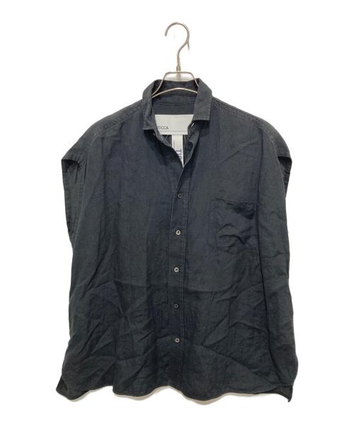 ticca（ティッカ）TICCA (ティッカ) フレンチスリーブシャツ ブラック サイズ:FREEの古着・服飾アイテム