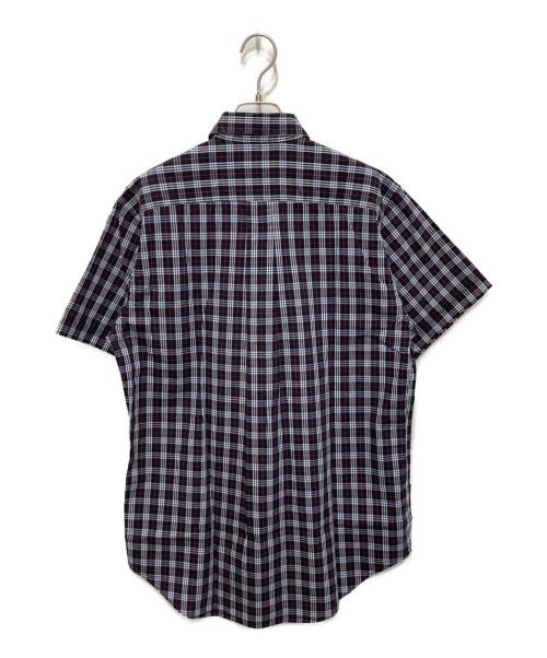 Burberry's（バーバリーズ）Burberry's (バーバリーズ) ホース刺繍ノヴァチェックシャツ ネイビー×レッド サイズ:Mの古着・服飾アイテム