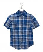 POLO RALPH LAURENポロ・ラルフローレン）の古着「半袖チェックシャツ」｜ブルー