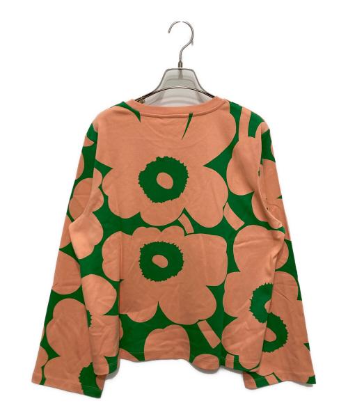 marimekko（マリメッコ）marimekko (マリメッコ) ウニッコプリントカットソー オレンジ×グリーン サイズ:Mの古着・服飾アイテム
