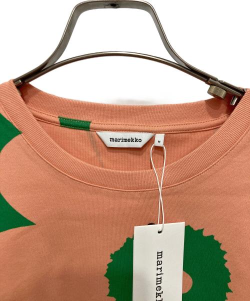 marimekko（マリメッコ）marimekko (マリメッコ) ウニッコプリントカットソー オレンジ×グリーン サイズ:Mの古着・服飾アイテム