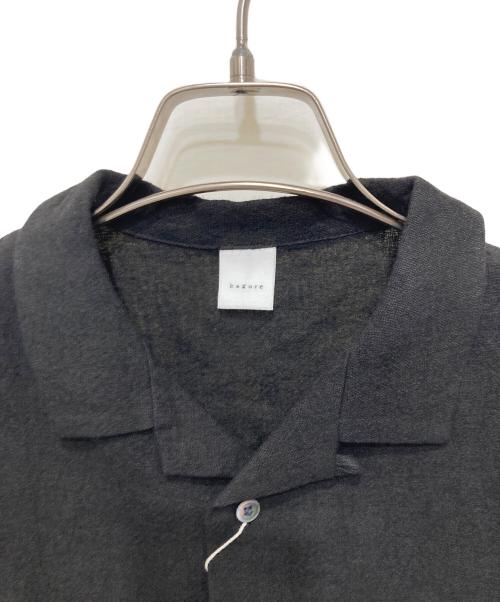 KAGURE（カグレ）kagure (カグレ) リネンラミーオープンカラーシャツ ブラック サイズ:FREE 未使用品の古着・服飾アイテム