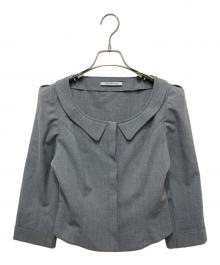 FOXEY NEWYORK（フォクシーニューヨーク）の古着「デコルテジャケット」｜グレー
