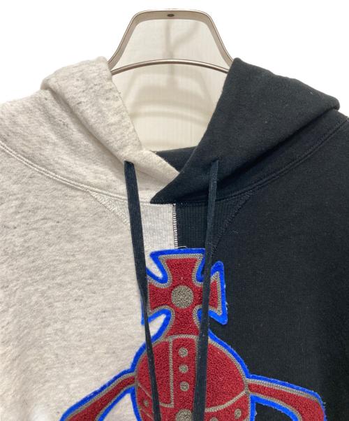 Vivienne Westwood RED LABEL（ヴィヴィアンウエストウッドレッドレーベル）Vivienne Westwood RED LABEL (ヴィヴィアンウエストウッドレッドレーベル) バイカラーパーカーワンピース グレー×ブラック サイズ:00の古着・服飾アイテム