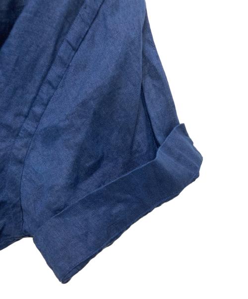 POLO RALPH LAUREN（ポロ・ラルフローレン）POLO RALPH LAUREN (ポロ・ラルフローレン) クラシックフィット半袖リネンシャツ ネイビー サイズ:Mの古着・服飾アイテム