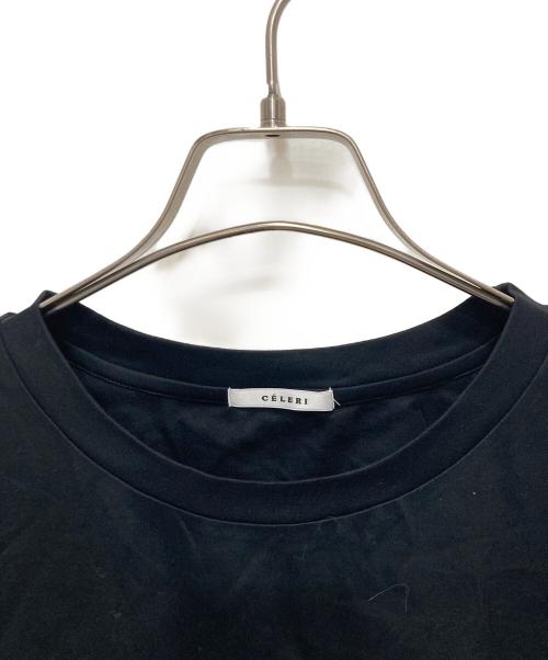 DEUXIEME CLASSE（ドゥーズィエム クラス）Deuxieme Classe (ドゥーズィエム クラス) CELERI フレンチスリーブTシャツ ブラック サイズ:FREEの古着・服飾アイテム